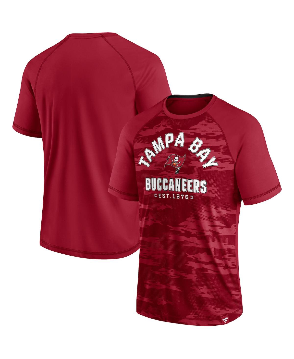 Shop Fanatics Men's  Red Tampa Bay Buccaneers Hail Mary Raglan T-shirt