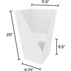 Finley Indoor/Outdoor Plastic Square Planter, Casper White 20 Inches