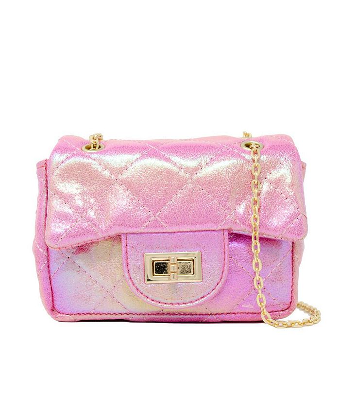 Tiny Treats Pink Classic Shiny Quilted Mini Handbag for Girls - Macy's