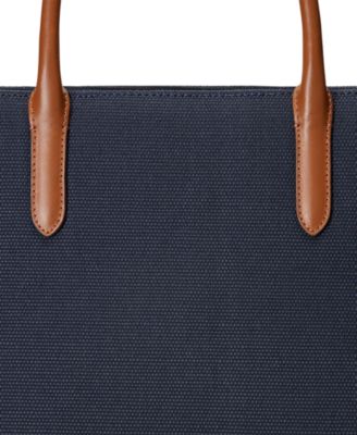 Lauren Ralph Lauren Canvas Large Devyn Tote Bag - Macy's
