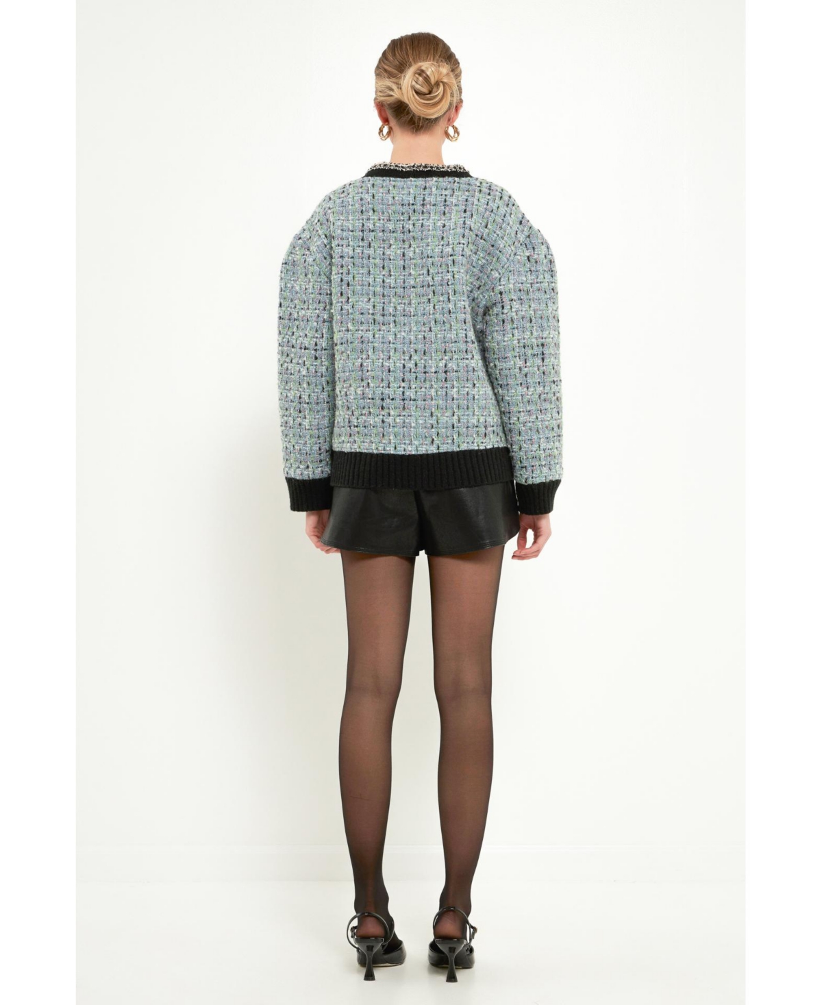 endless rose Women's Boucle Cardigan