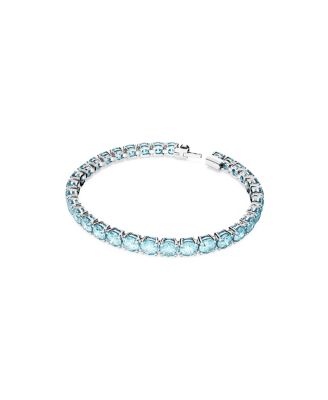 Crystal Round Cut Matrix Tennis Bracelet