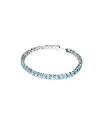 Crystal Round Cut Matrix Tennis Bracelet