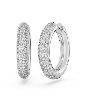 Crystal Pave Dextera Hoop Earrings