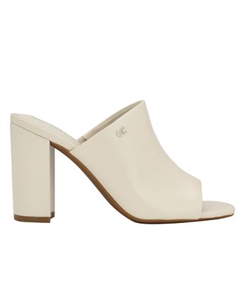 Calvin Klein Women s Jotie Block Heel Square Toe Dress Mules Macy s