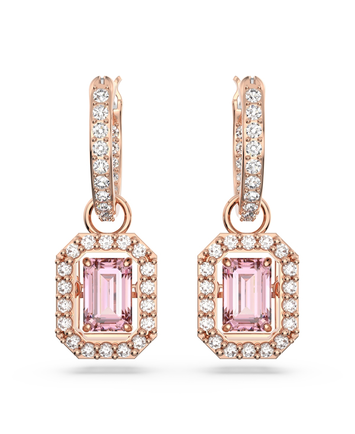 Swarovski Crystal Octagon Cut Millenia Drop Earrings