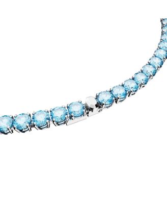 Crystal Round Cut Matrix Tennis Necklace