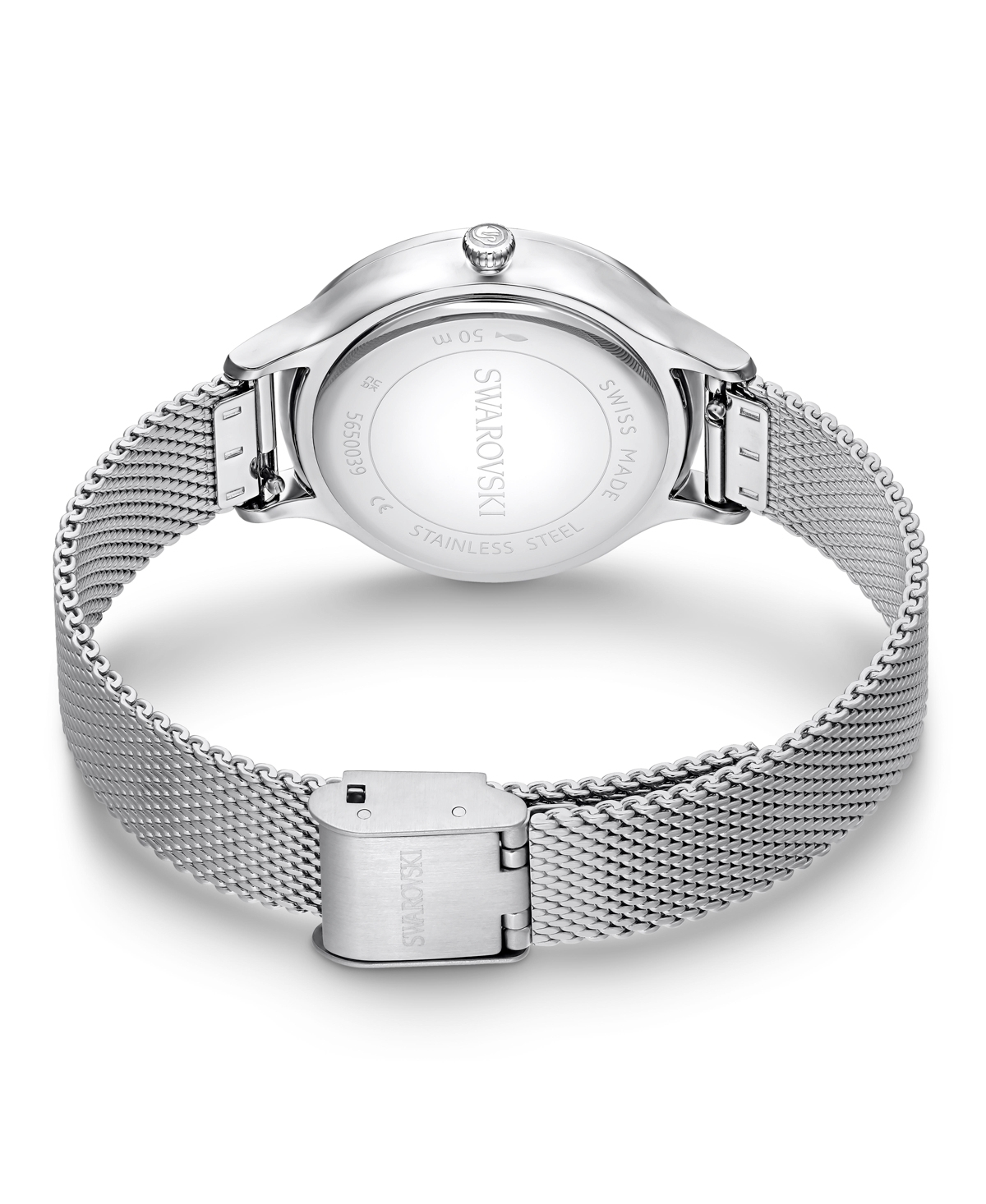 Swarovski Women's Analog Swiss Made Octea NovaTone Stainless Steel Bracelet Watch, 33mm - Silver