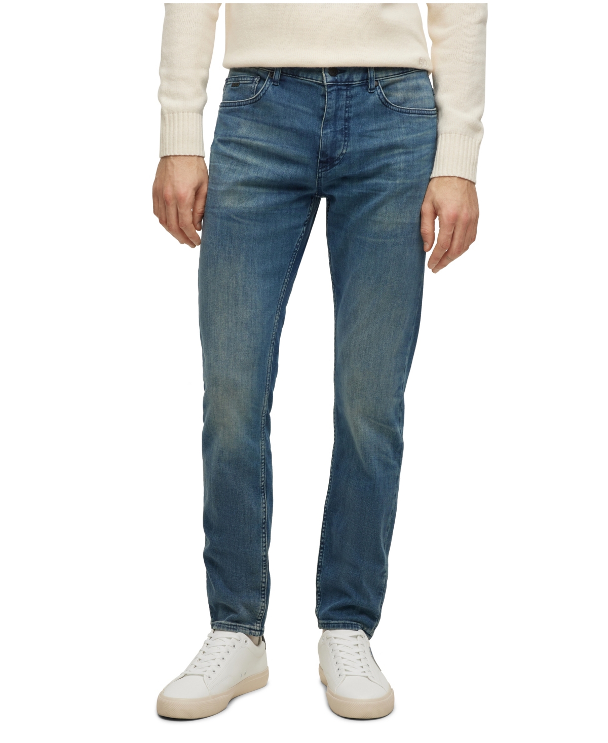 Hugo Boss Boss By  Men's Slim-fit Super-soft Denim Jeans In Medium Blue