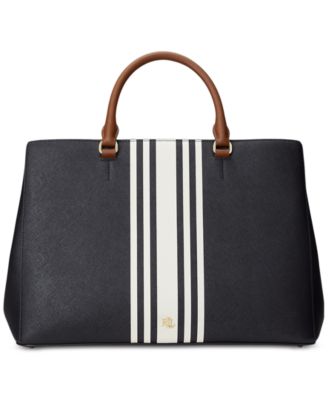 Lauren Ralph Lauren - Crosshatch Leather Large Hanna Satchel