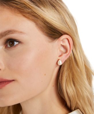 YAZILIND Acrylic Drop Earrings - Love Heart Shape With Imitation Pearl Pendant For Women