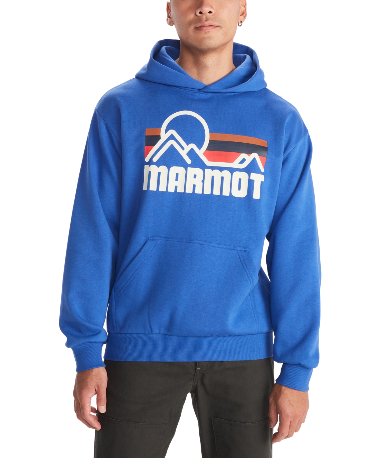 Marmot Men's Retro Coastal Graphic Midweight Hoody In Trail Blue