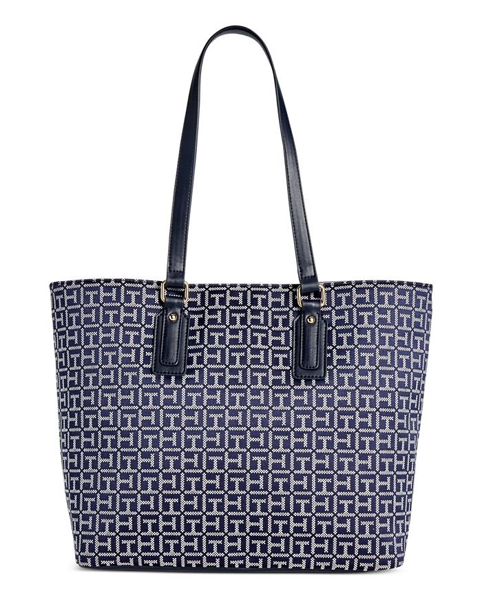 Tommy Hilfiger Jaden Plus Signature Monogram Large Tote Macy's