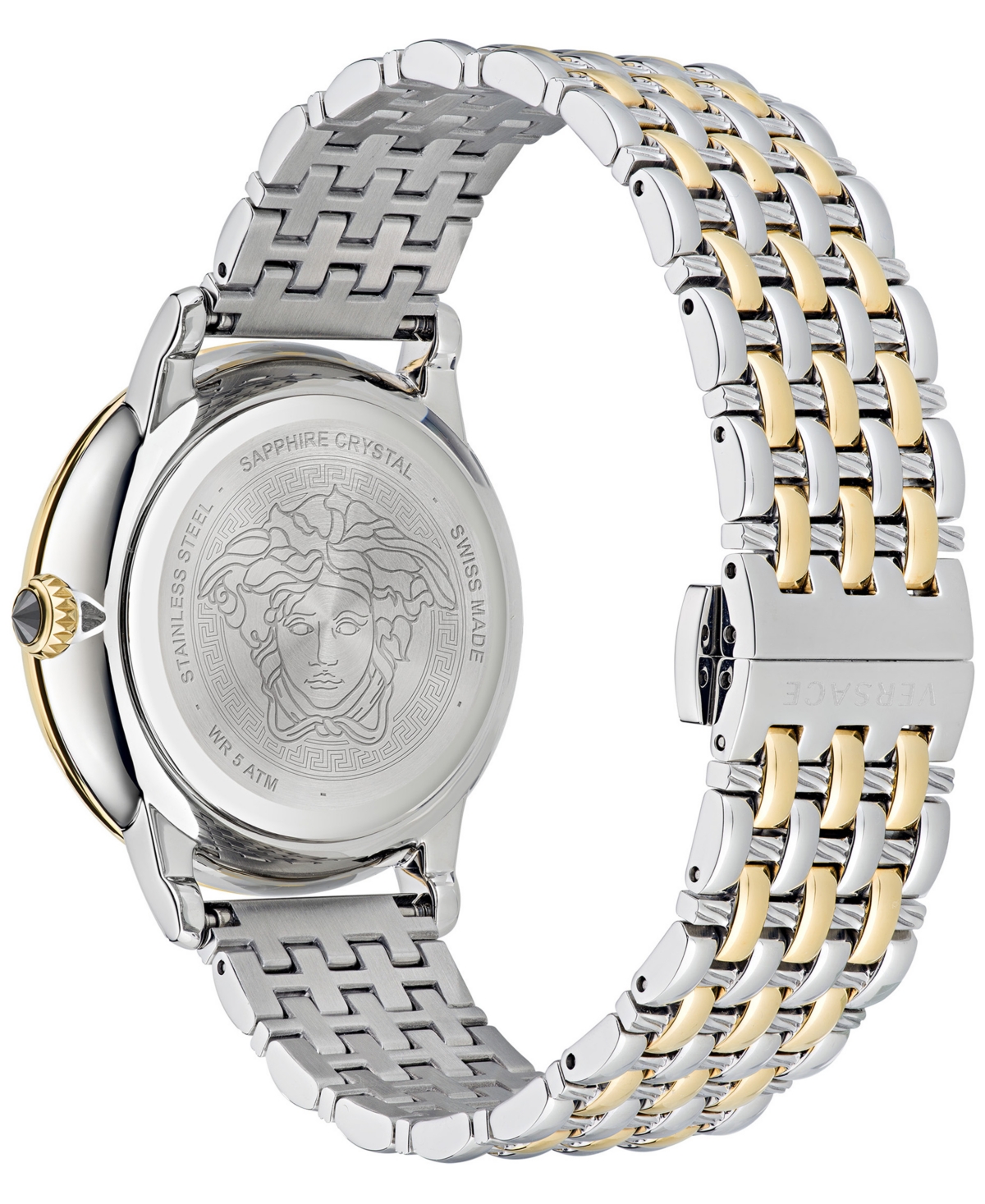 Shop Versace Women's Swiss Medusa Alchemy Two Tone Bracelet Watch 38mm