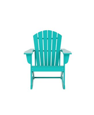 Outdoor Patio Poly Adirondack Rocking Chair Rocker