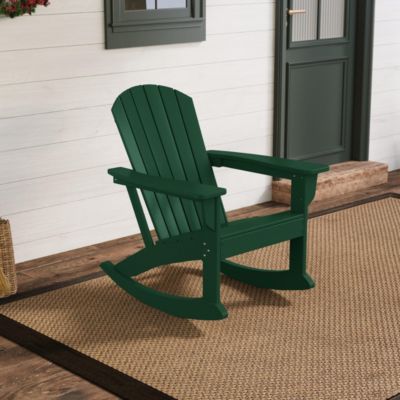 Outdoor Patio Poly Adirondack Rocking Chair Rocker