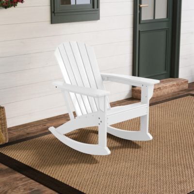 Outdoor Patio Poly Adirondack Rocking Chair Rocker
