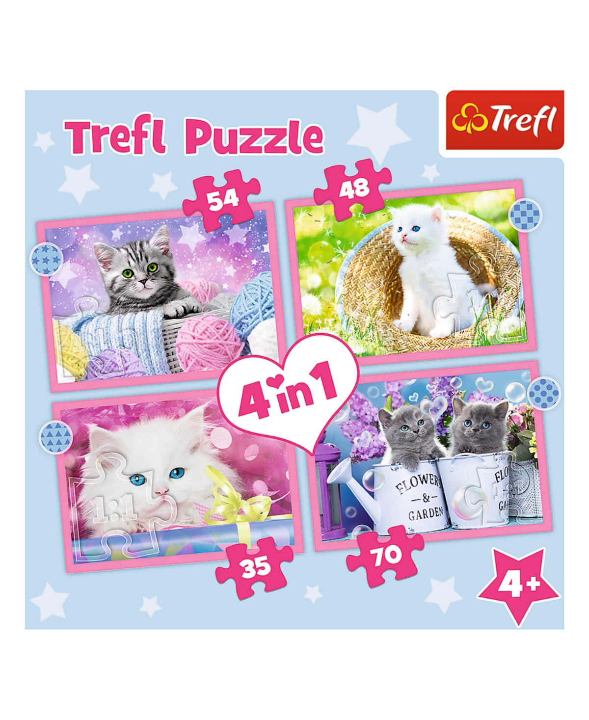 Trefl Preschool 4 In1 Puzzle- Fun Cats In Multi