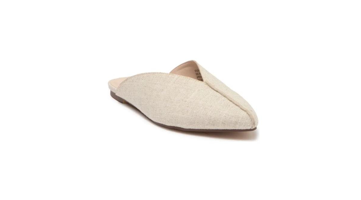 H Halston Women's Slip On Flat Mules In Natural