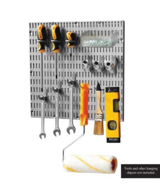 14 Piece Garage Organizer Wall Storage System with Pegboard, Hooks and Hangers