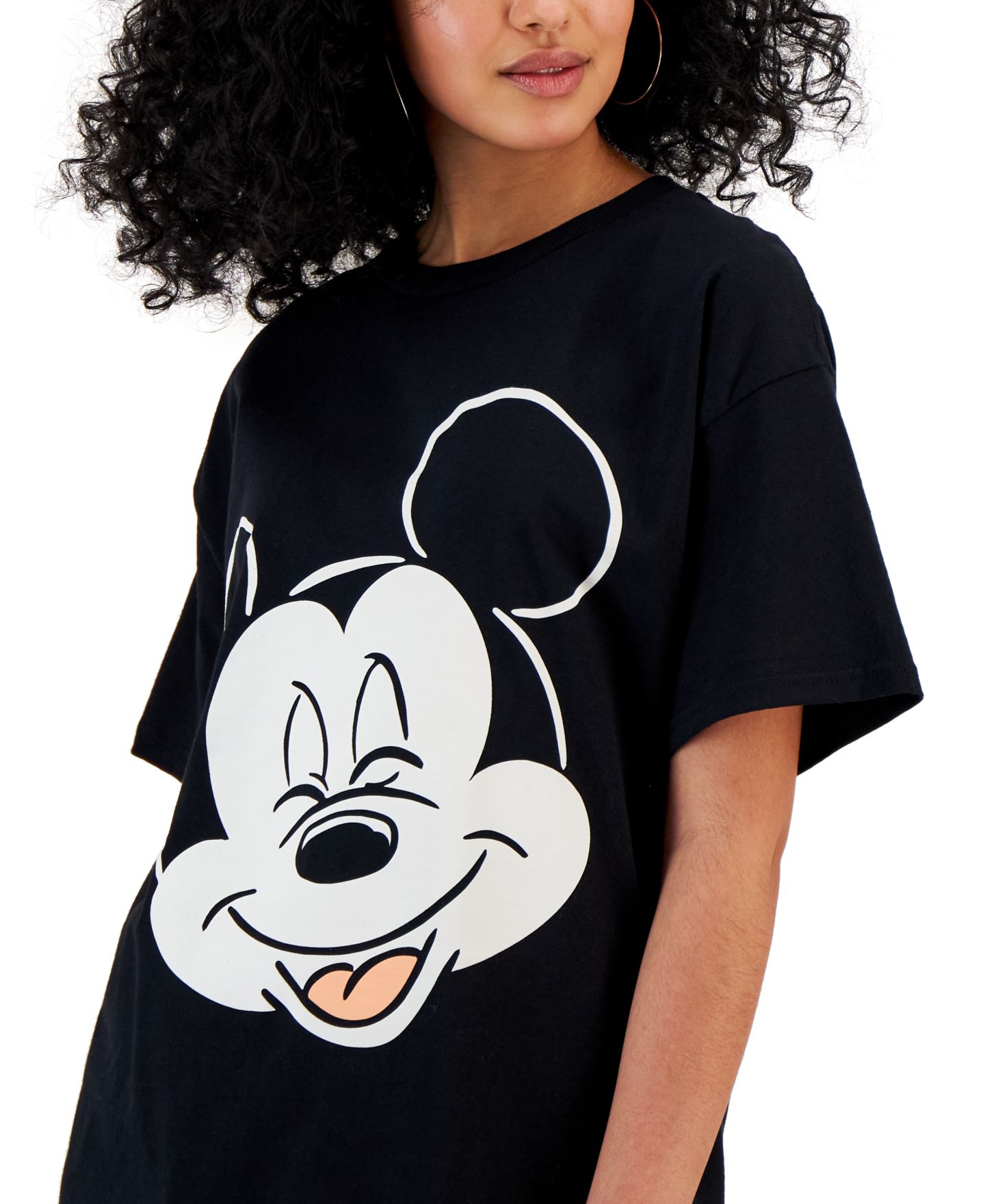 Женская футболка Disney Juniors' Mickey Graphic Face, цвет: Чёрный — фото 3