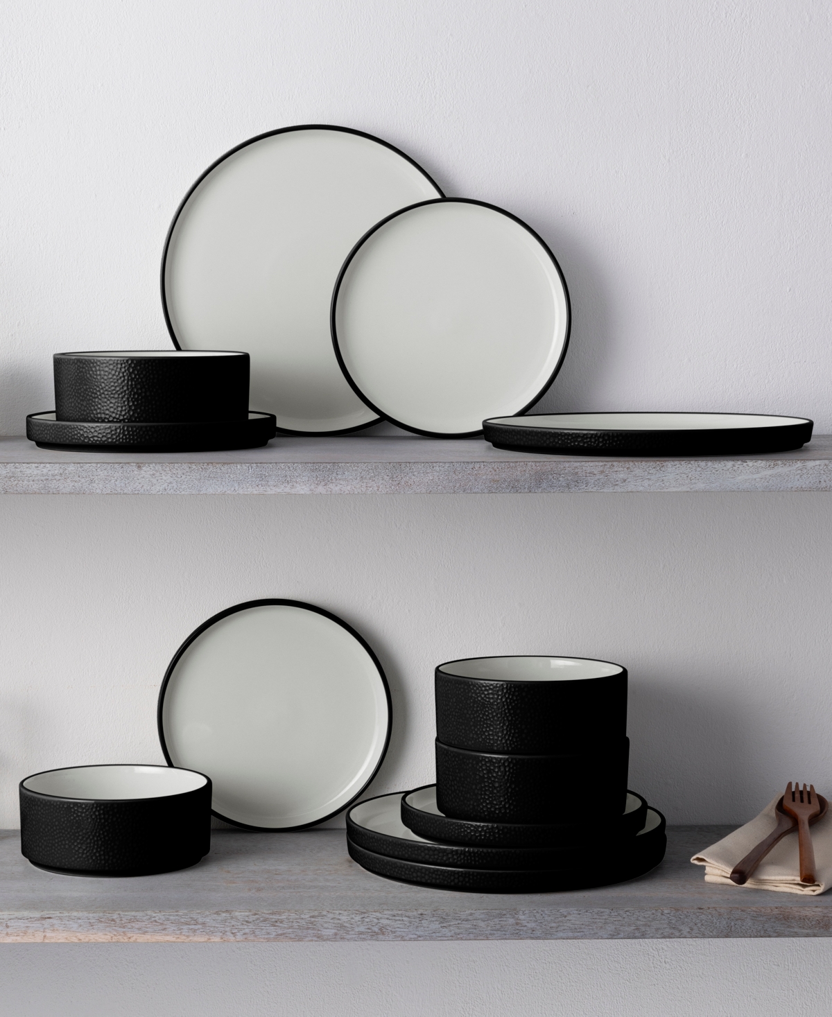 Noritake Colortex Stone Stax Salad Plates, Set of 4