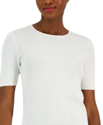 Tahari ASL Women's Short-Sleeve Knit Top 