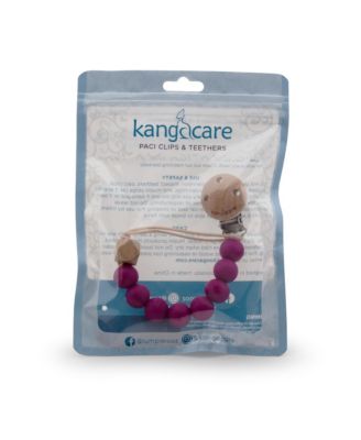 Kanga Care Baby Boys Silicone & Wood Paci Clip
