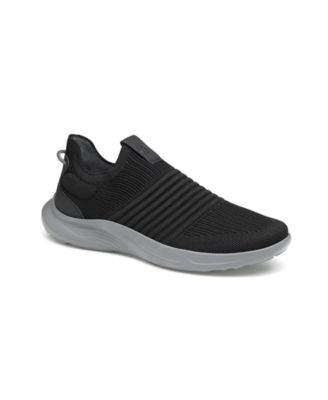 NEW JOHNSTON & MURPHY men\'s escape slip-on shoes in black knit Women main image 2