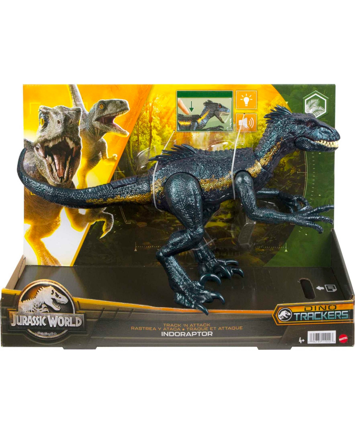 Shop Jurassic World Track N Attack Indoraptor Figure In Multi-color