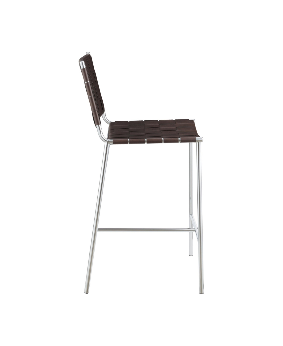 Coaster Home Furnishings Polyvinyl Chloride Upholstered Counter Height Stool with Open Back - Chrome