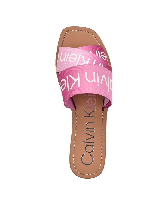 Calvin Klein Jeans Women's Bainy Logo Flat Sandals - Macy's