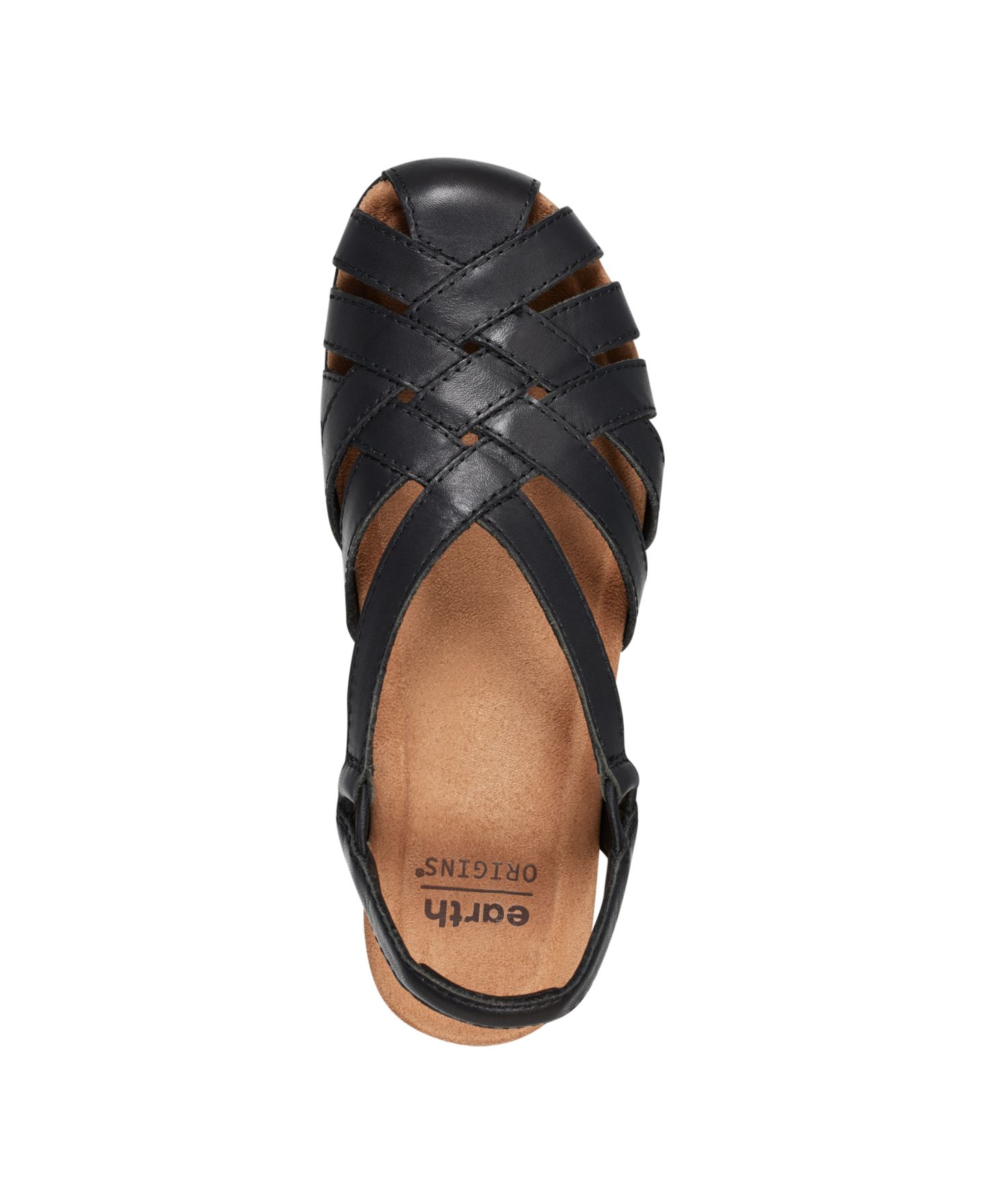 Женские сандалии Earth Berri Woven Flat Slingback, цвет: Чёрный кожаный — фото 4