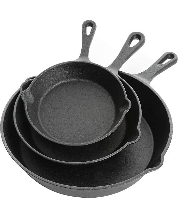 Gibson Home Addlestone Cast Iron 3 Piece PreSeasoned Skillet Set Macy's