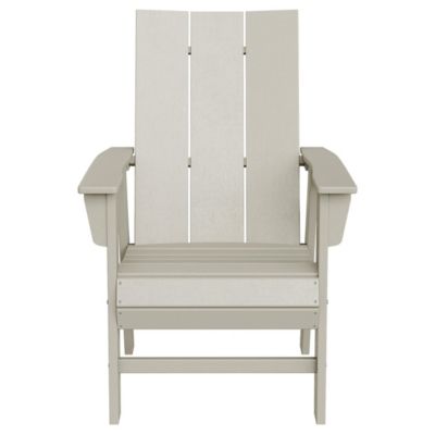 Outdoor Patio Shell-back Adirondack Dining Chair All Weather