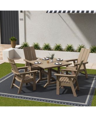 Outdoor Patio Modern Adirondack Dining Chair Weather Resistant