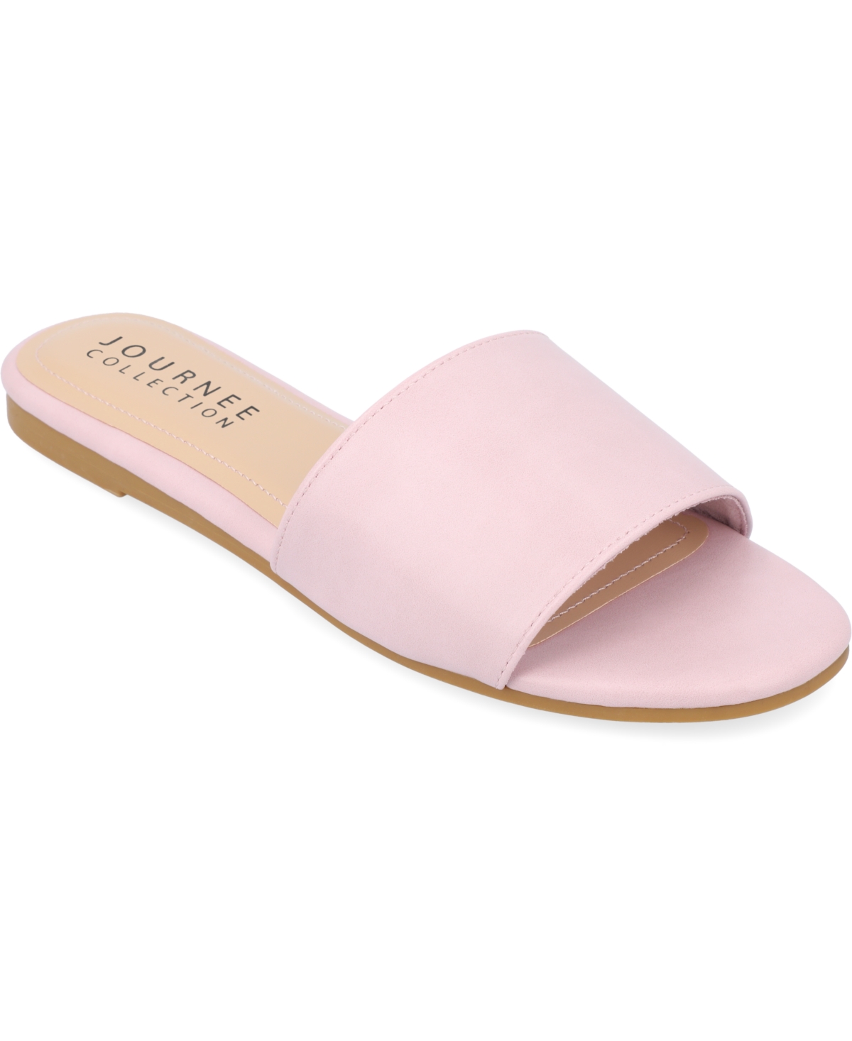 Journee Collection Women's Kolinna Slip On Flat Sandals In Lilac