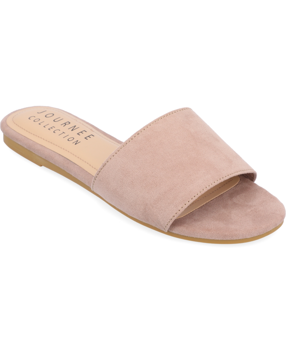 Journee Collection Women's Kolinna Slip On Flat Sandals In Mauve