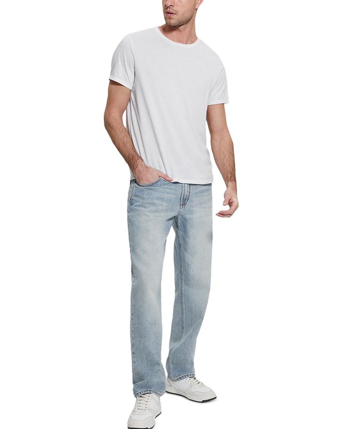 GUESS Men's Eco Medium Indigo Relaxed Fit Jeans - Macy's