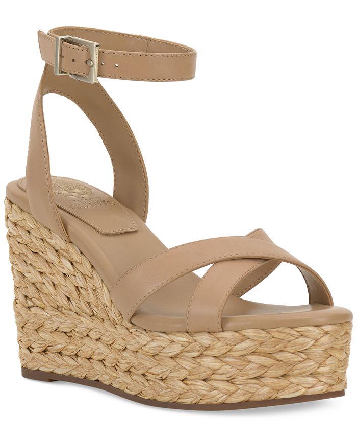 Skynd dig thespian Milliard Vince Camuto Fettana Ankle-Strap Espadrille Platform Wedge Sandals - Macy's