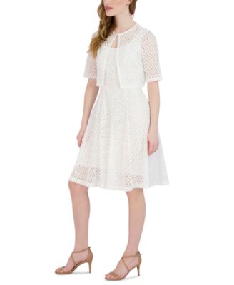 Robbie Bee Petite Lace A-Line Dress & Removable Jacket - Macy's