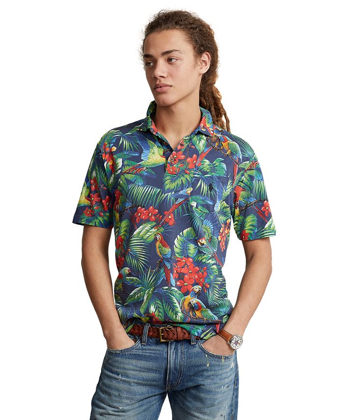 Polo Ralph Lauren Men's Classic-Fit Tropical Jersey Polo Shirt - Macy's