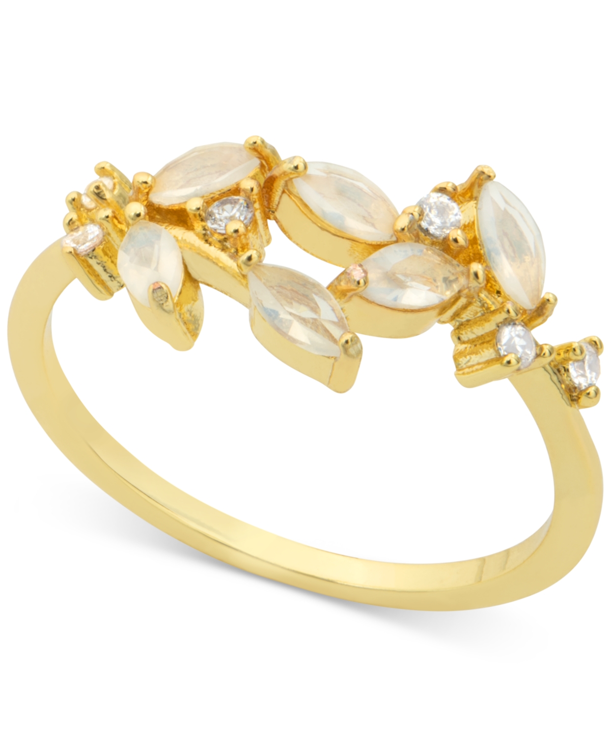 Charter Club Gold-tone Crystal Flower Sprig Ring, Created For Macy's