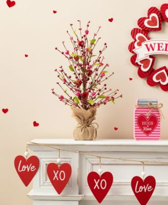 20" H Valentine's Berry Heart Table Tree