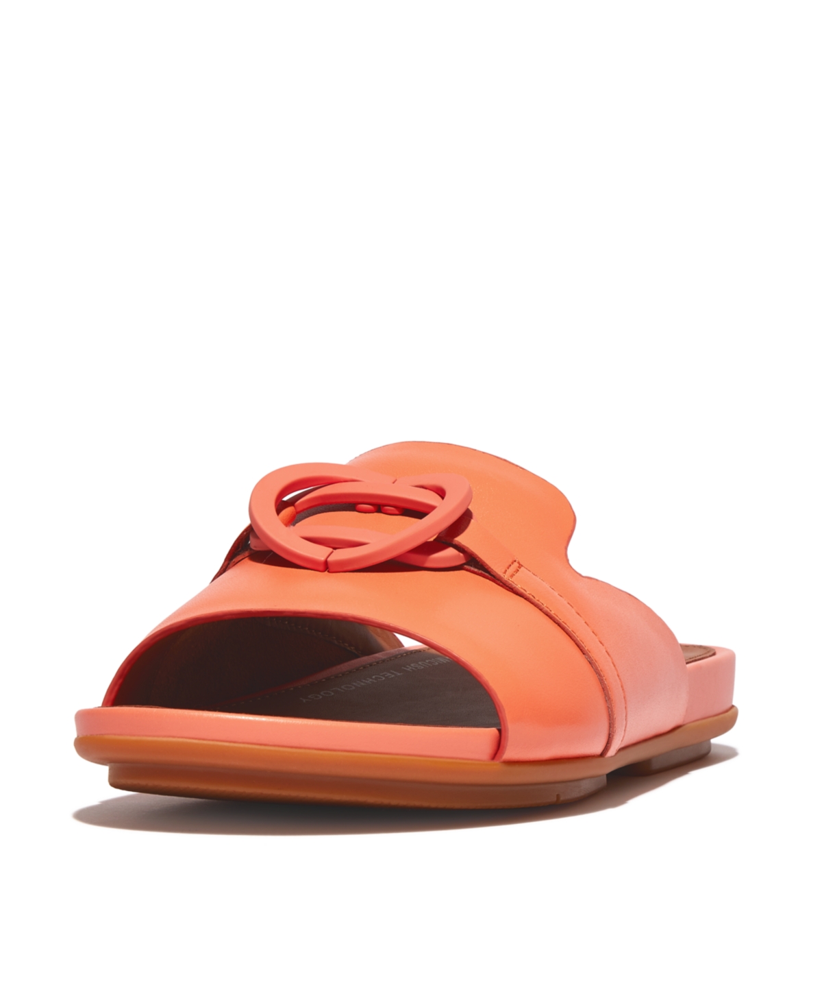 FitFlop Women's Gracie Rubber Circlet Leather Slides Sandal Women's Shoes