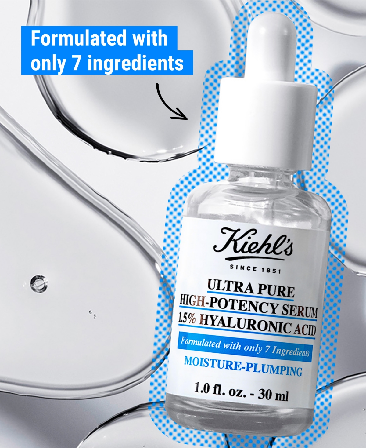 Shop Kiehl's Since 1851 Ultra Pure High-potency 1.5% Hyaluronic Acid Serum, 1 Oz. In No Color