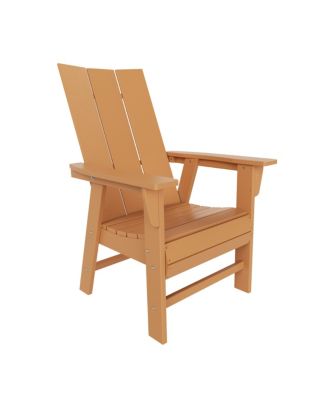 5 Piece Outdoor Patio Dining Round Table and Modern Armchair Set