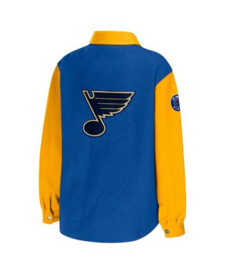 Women's Blue, Gold St. Louis Blues Colorblock Button-Up Shirt Jacket