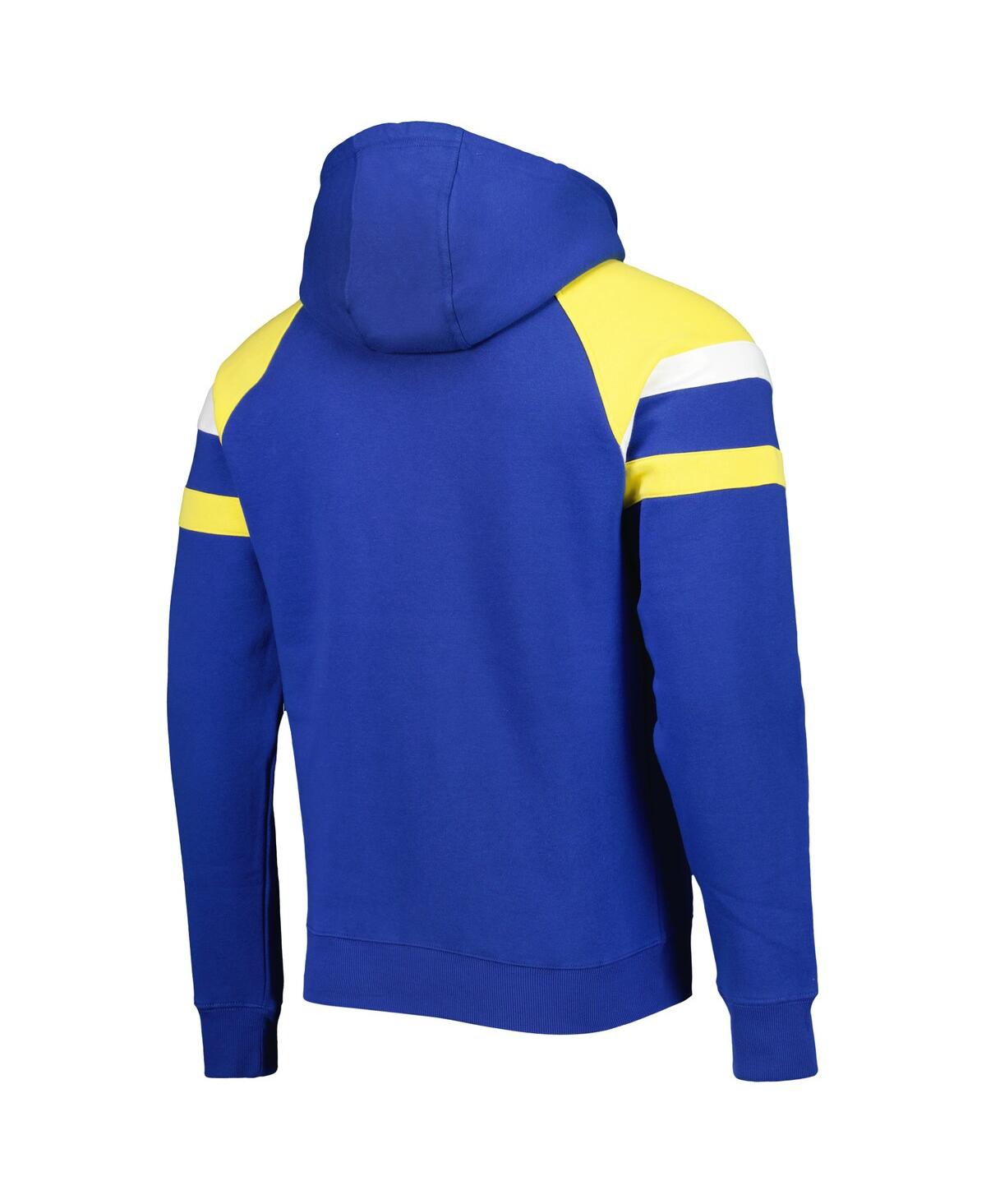 Men's StarterLos Angeles Rams Draft Fleece Raglan Pullover Hoodie - Royal