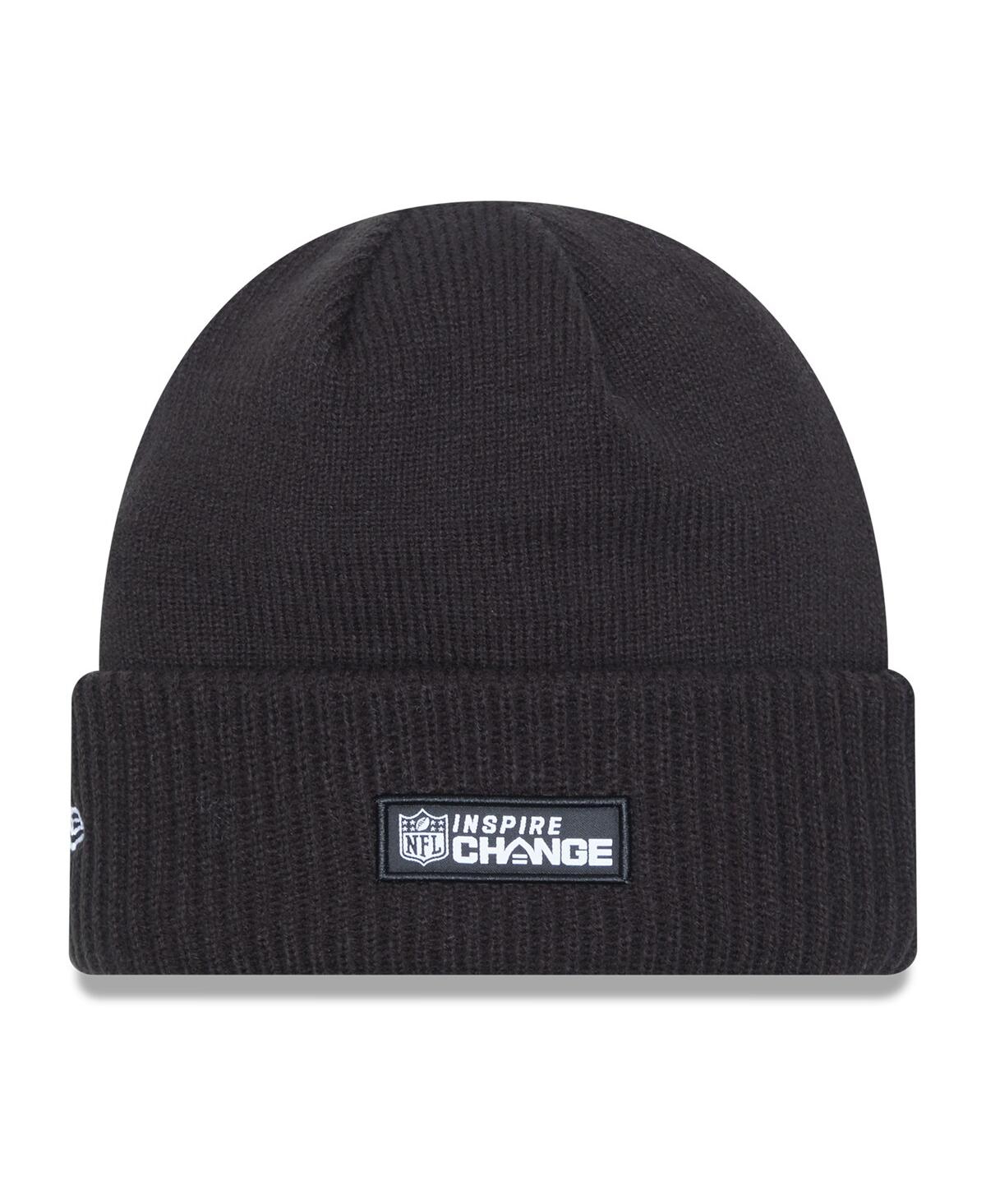 Men's New EraSeattle Seahawks 2022 Inspire Change Cuffed Knit Hat - Black